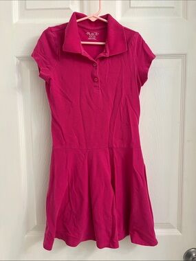 The Children's Place Hot Pink Polo Skater Dress